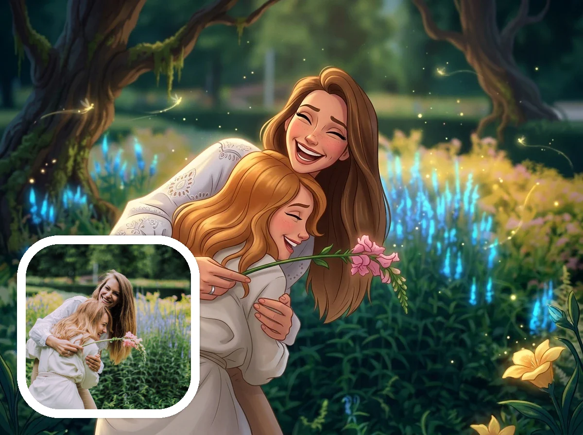Disney Style friendship moments before and after example
