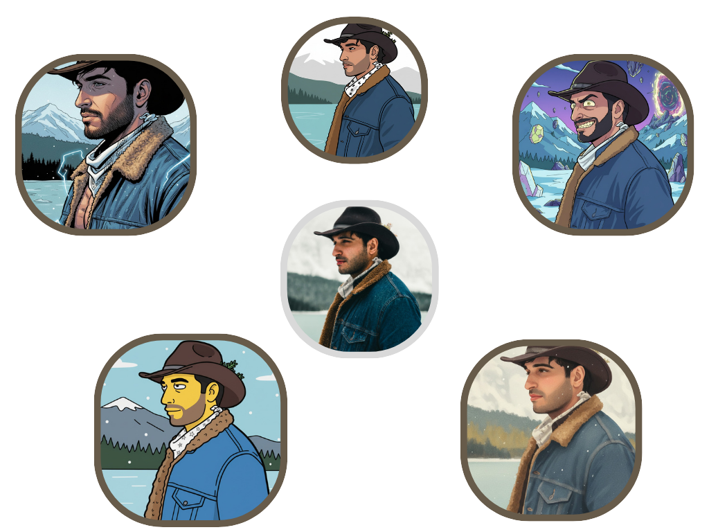 AI anime avatar generated from a real portrait with clean cel-shaded style