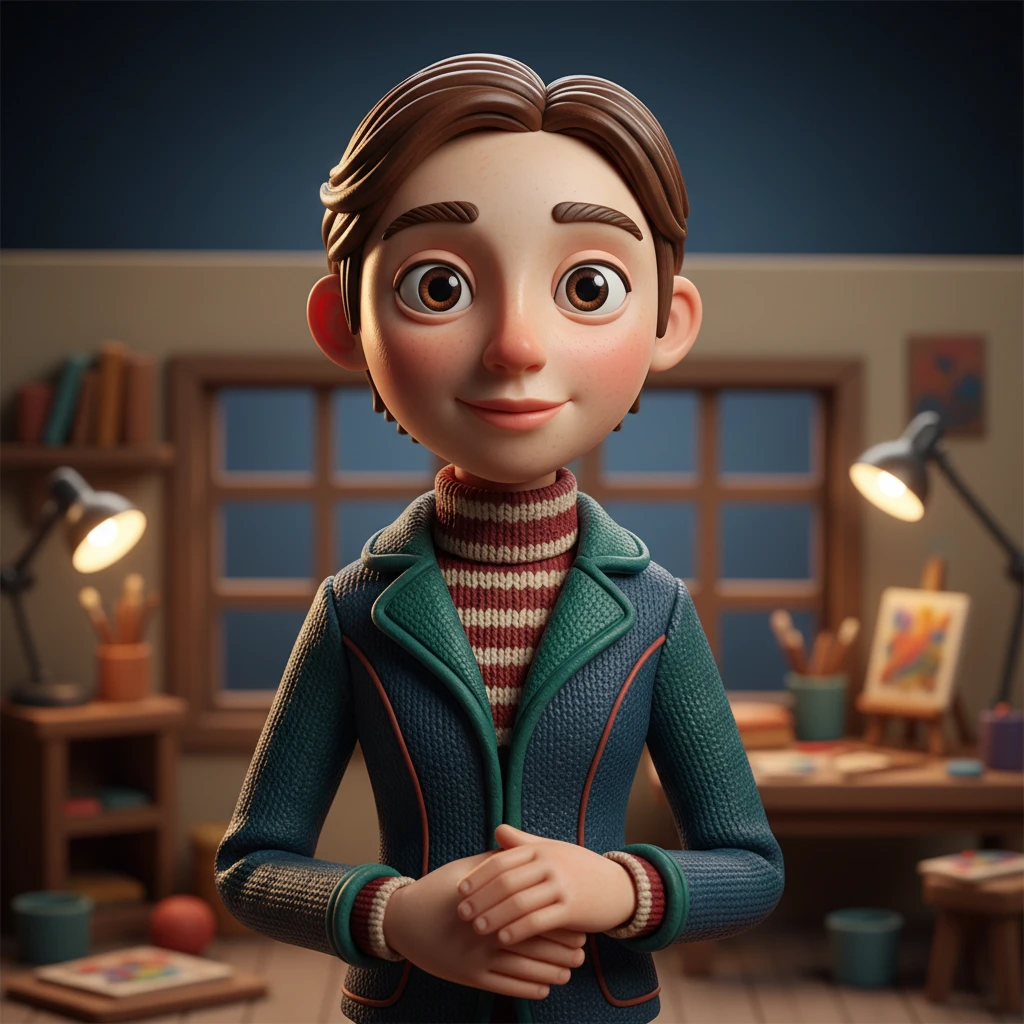 Photo to Пластилиновый stop motion style example