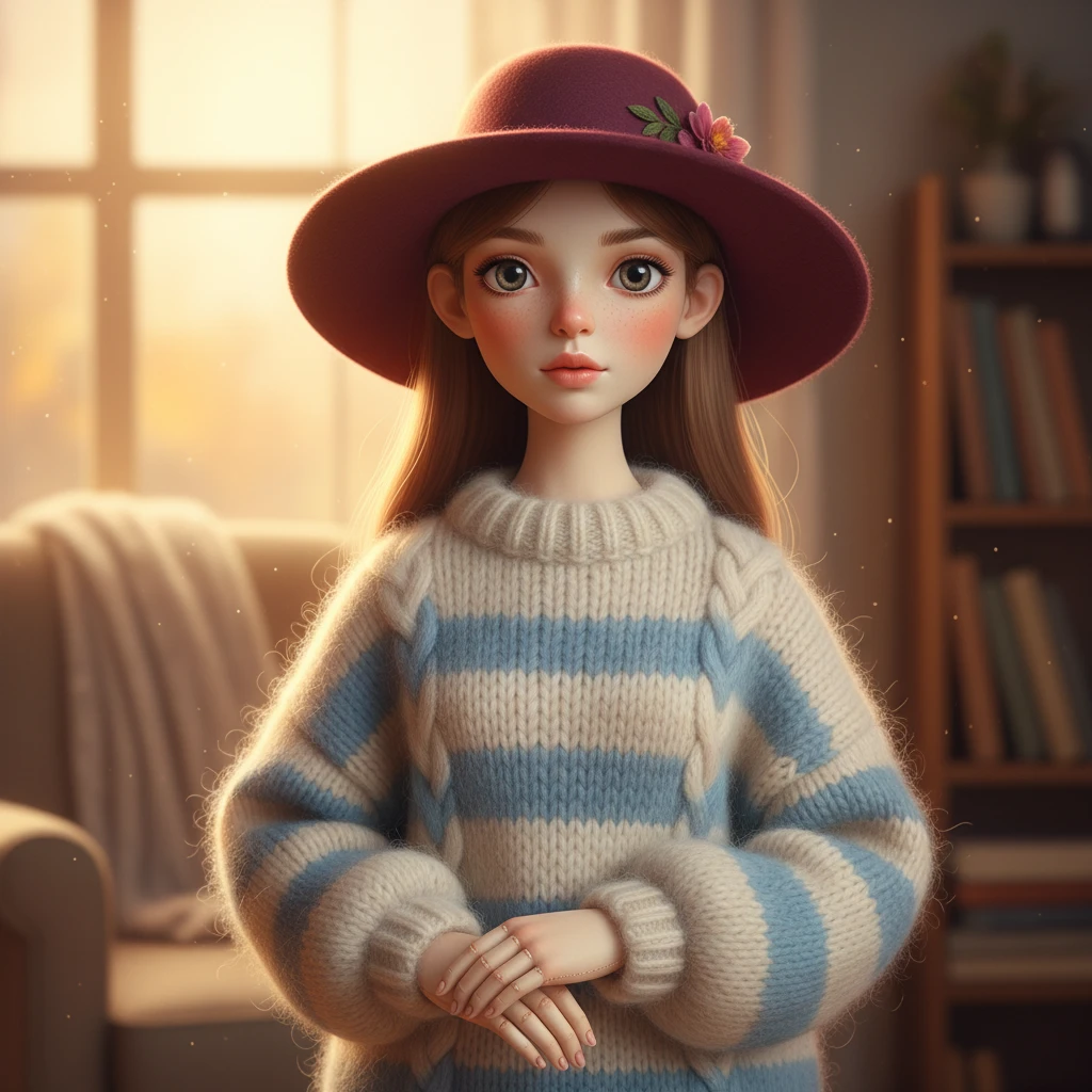 Photo to Текстильная крафтовая кукла style example